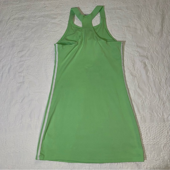 adidas Women's Athletic Dress With 3 Stripes Racer Back Light Green Size Large - Picture 7 of 13